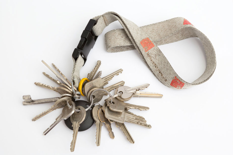 Keyring for the Philturm / Audimax service team leader Frauke Nester, 2018