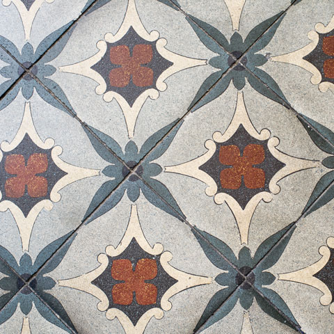 Original tiles from the founding period.