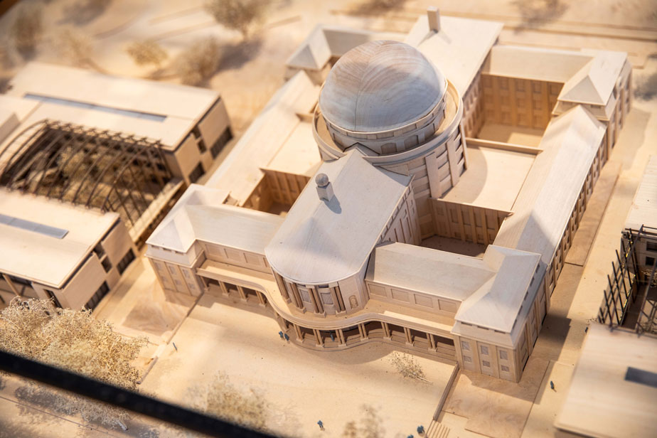 Architect’s model of the Main Building with wings