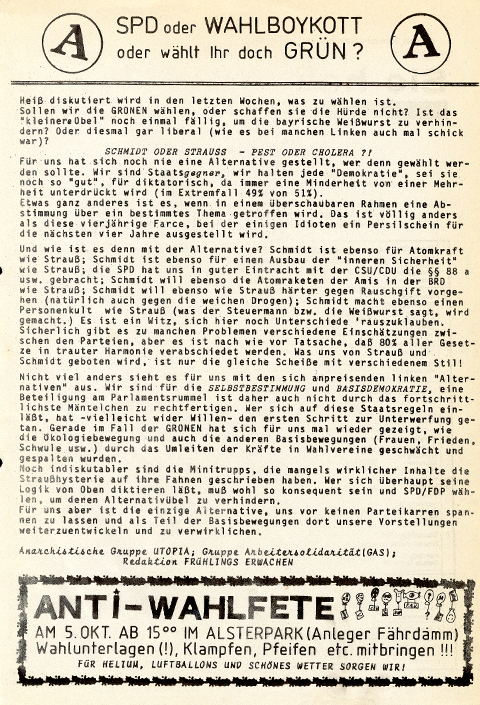 Call for a boycott of the elevation in 1980.