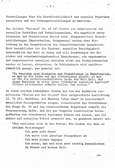 Antrag eines Bundesministers die Zeitschrift twen als jugendgefährdende Schrift aufzunehmen, 1969. Seite 3