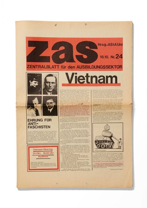 Cover of the student newspaper ZAS, issue 24, from the 18th Oct. 1971