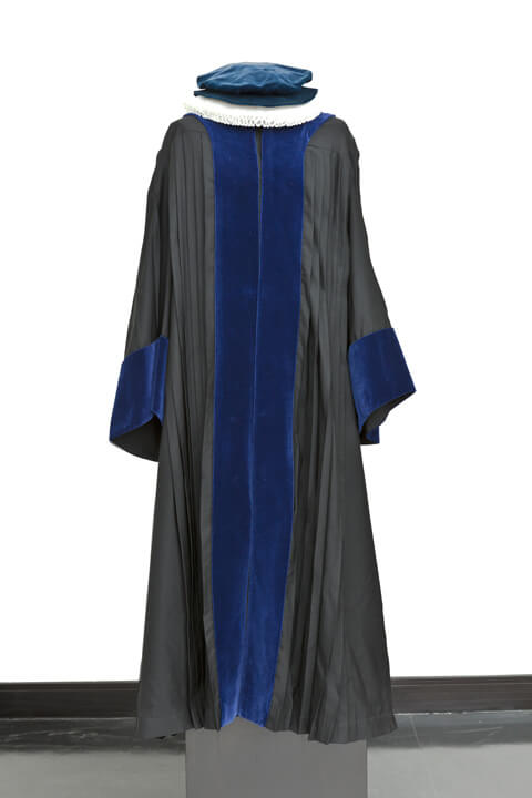 Photo of a black gown, i.e., official dress for full professors
